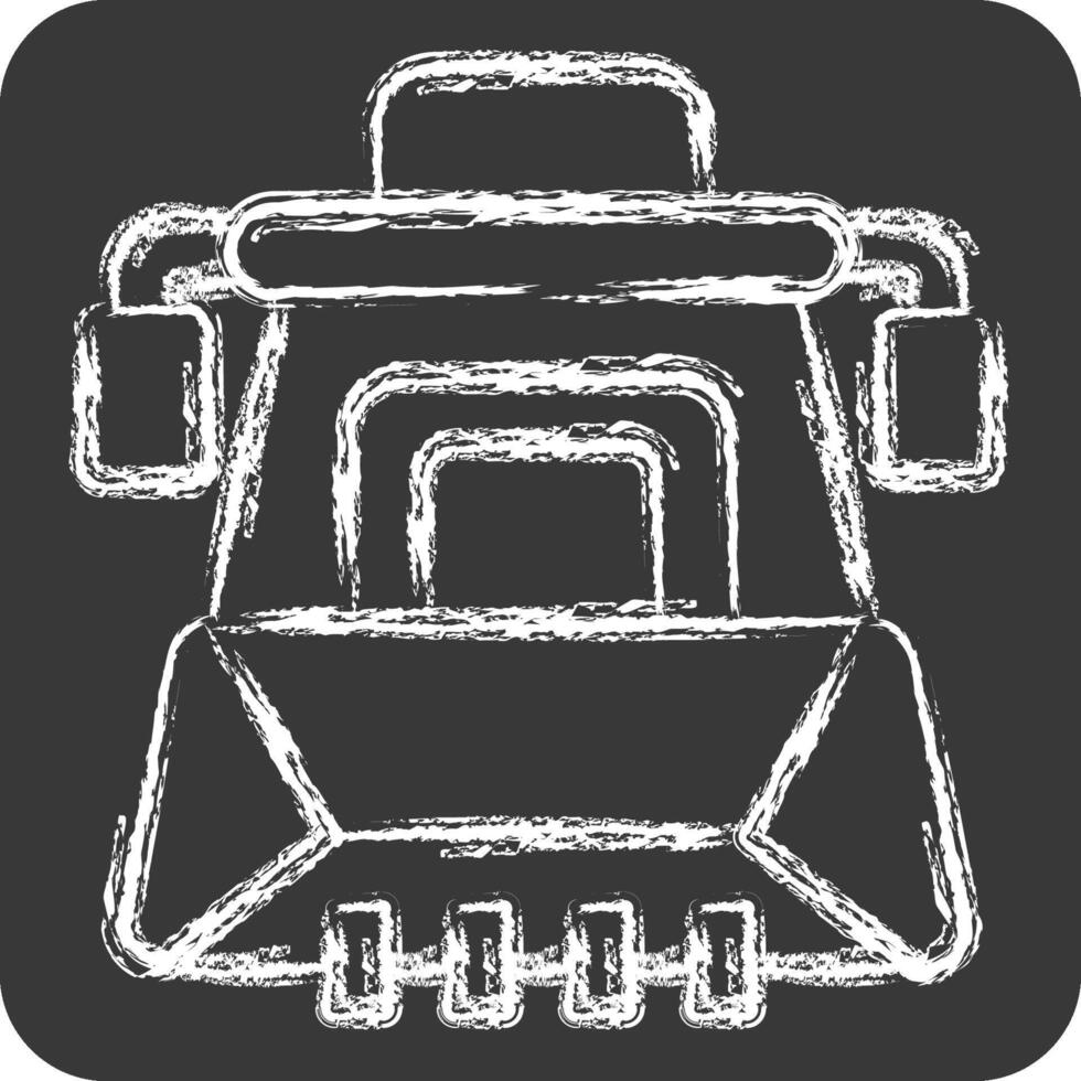 Icon Earth Mover. related to Vehicle symbol. chalk Style. editable vector