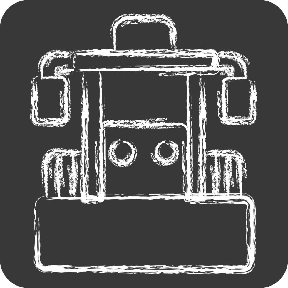 Icon Bulldozer. related to Vehicle symbol. chalk Style. editable vector