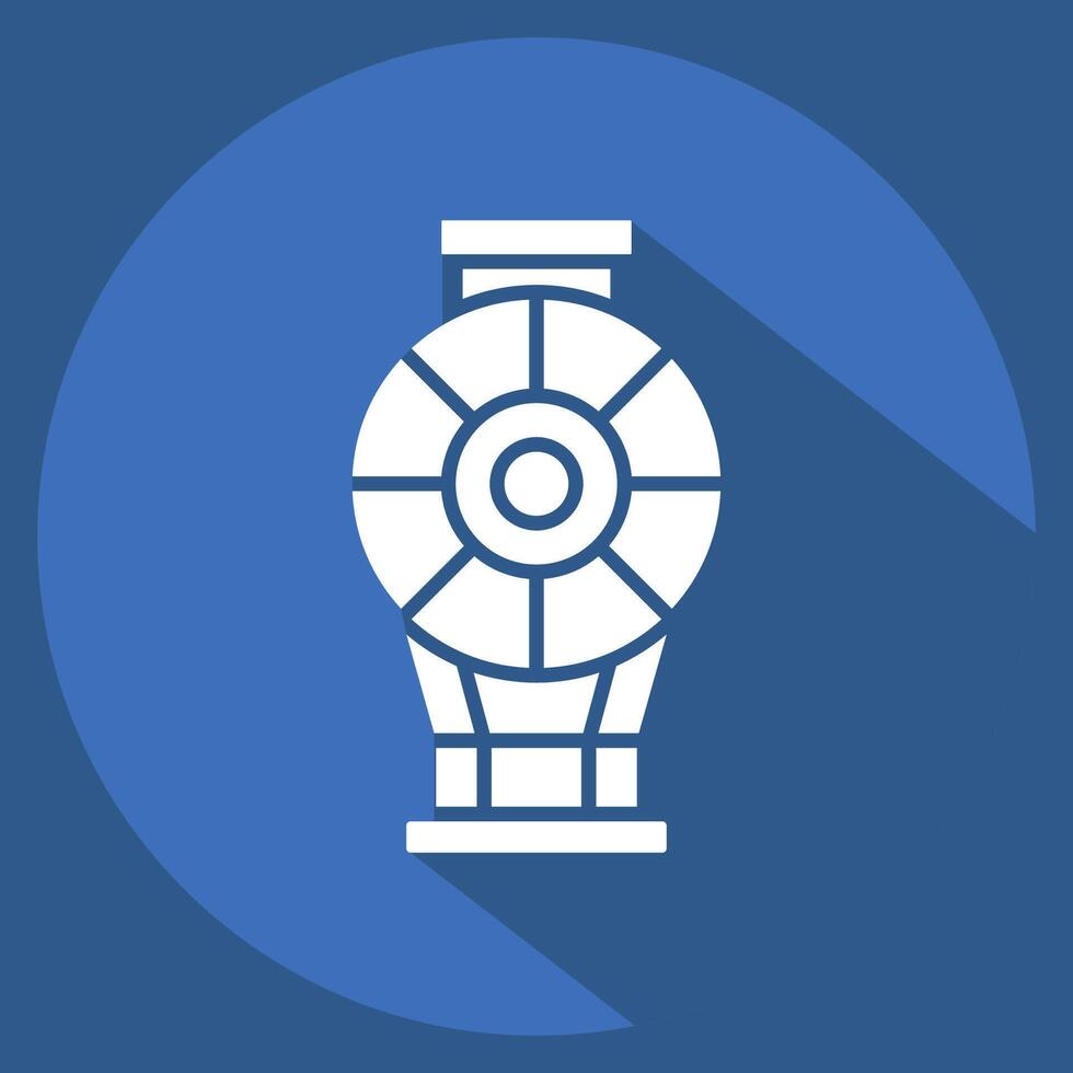Icon Dirigible. related to Vehicle symbol. long shadow style. editable vector