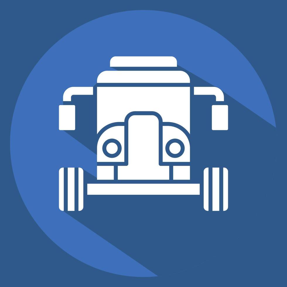 Icon Buggy. related to Vehicle symbol. long shadow style. editable vector