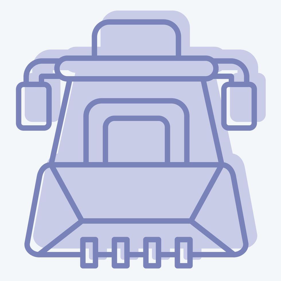 Icon Earth Mover. related to Vehicle symbol. two tone style. editable vector