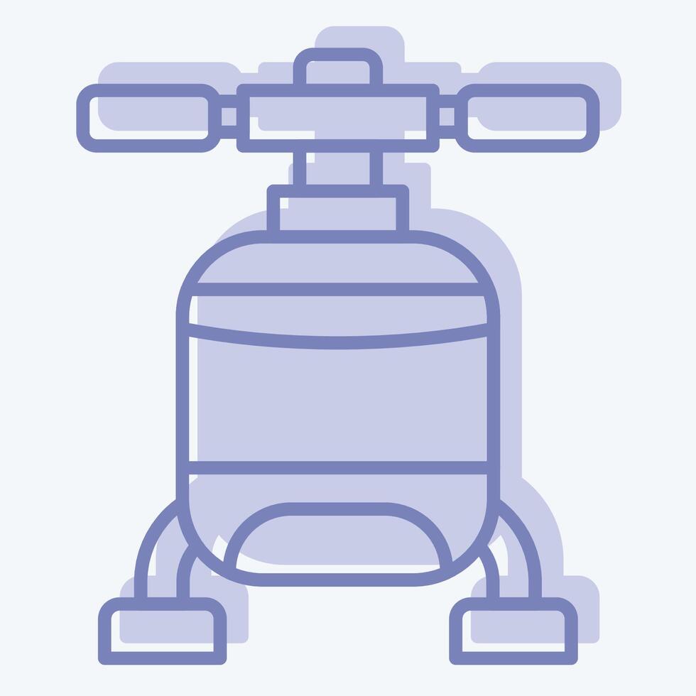 Icon Helicopter. related to Vehicle symbol. two tone style. editable vector