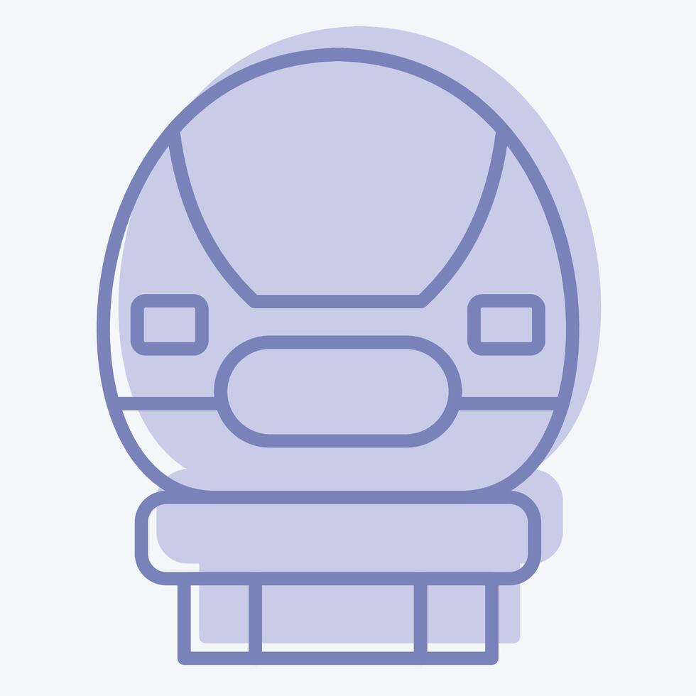 Icon Bullet Train. related to Vehicle symbol. two tone style. editable vector