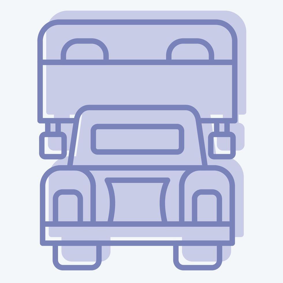 Icon Delivery Truck. related to Vehicle symbol. two tone style. editable vector