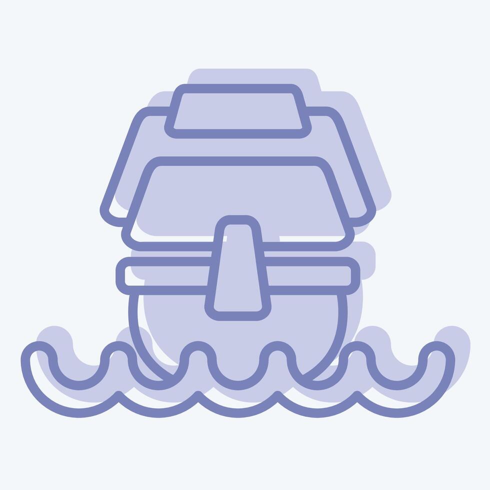 Icon Caravel. related to Vehicle symbol. two tone style. editable vector