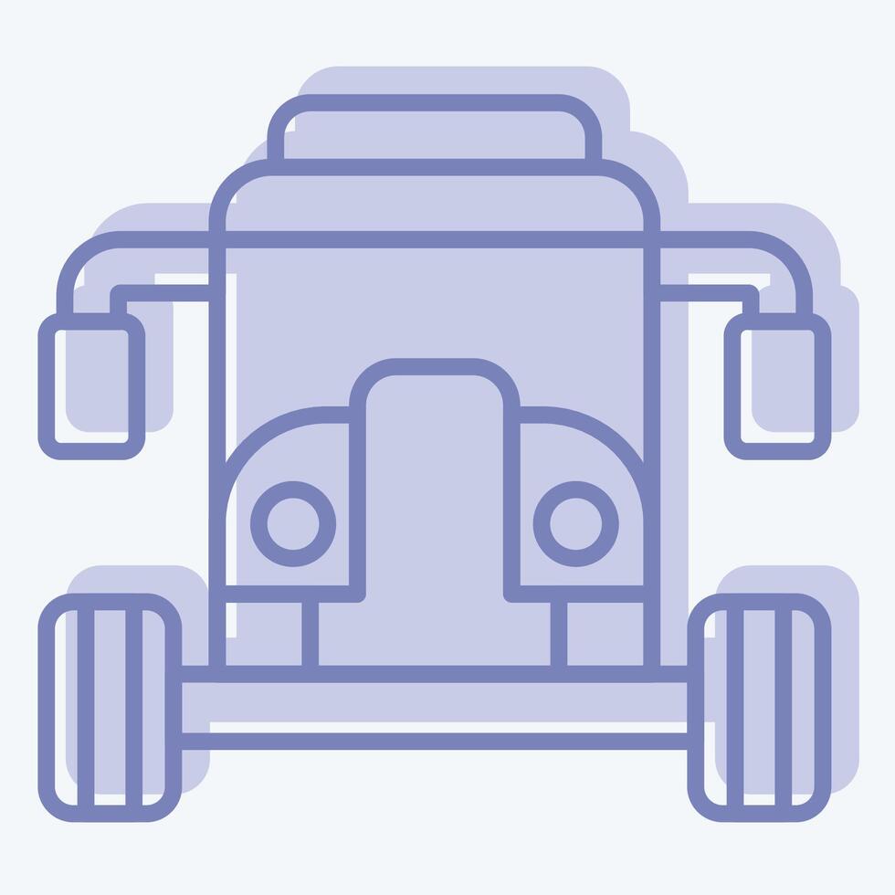 Icon Buggy. related to Vehicle symbol. two tone style. editable vector