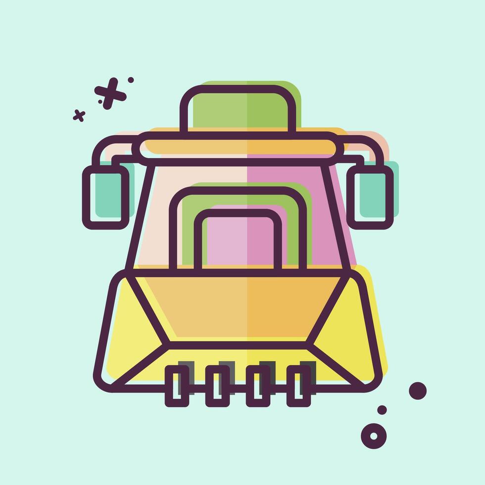 Icon Earth Mover. related to Vehicle symbol. MBE style. editable vector