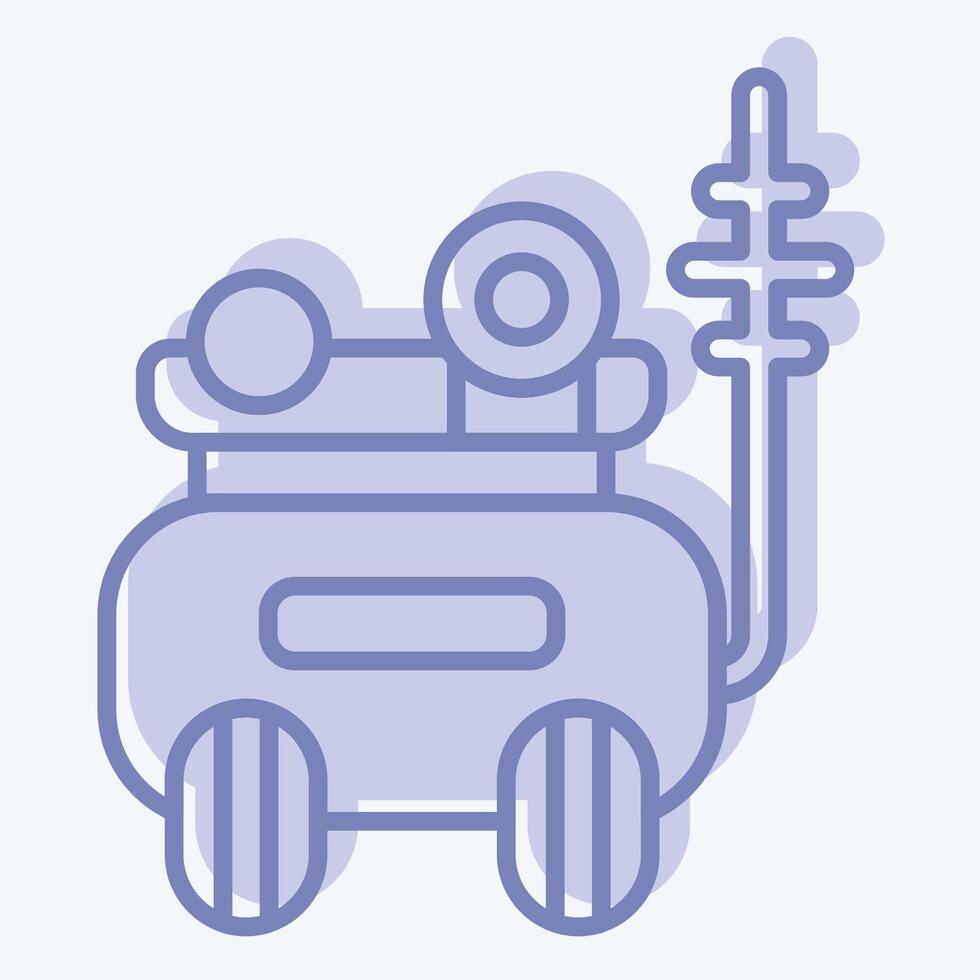 Icon Armored Car. related to Vehicle symbol. two tone style. editable vector