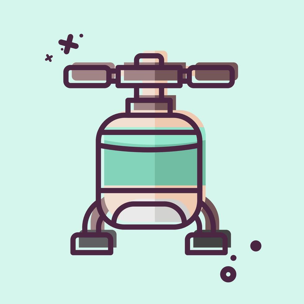 Icon Helicopter. related to Vehicle symbol. MBE style. editable vector