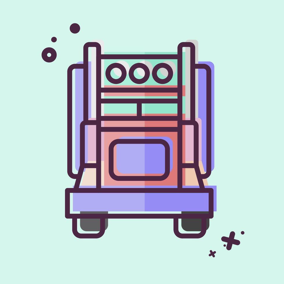 Icon Eighteen Wheeler. related to Vehicle symbol. MBE style. editable vector
