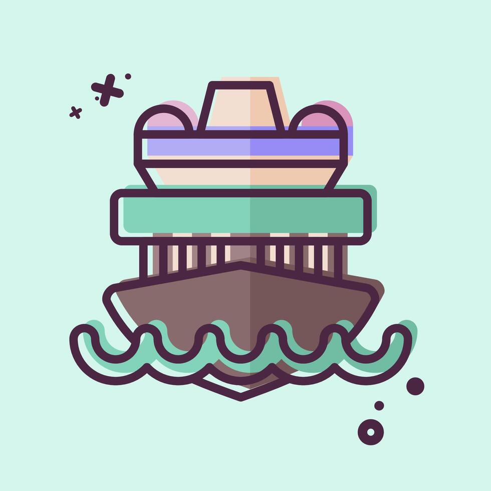 Icon Cruise Ship. related to Vehicle symbol. MBE style. editable vector