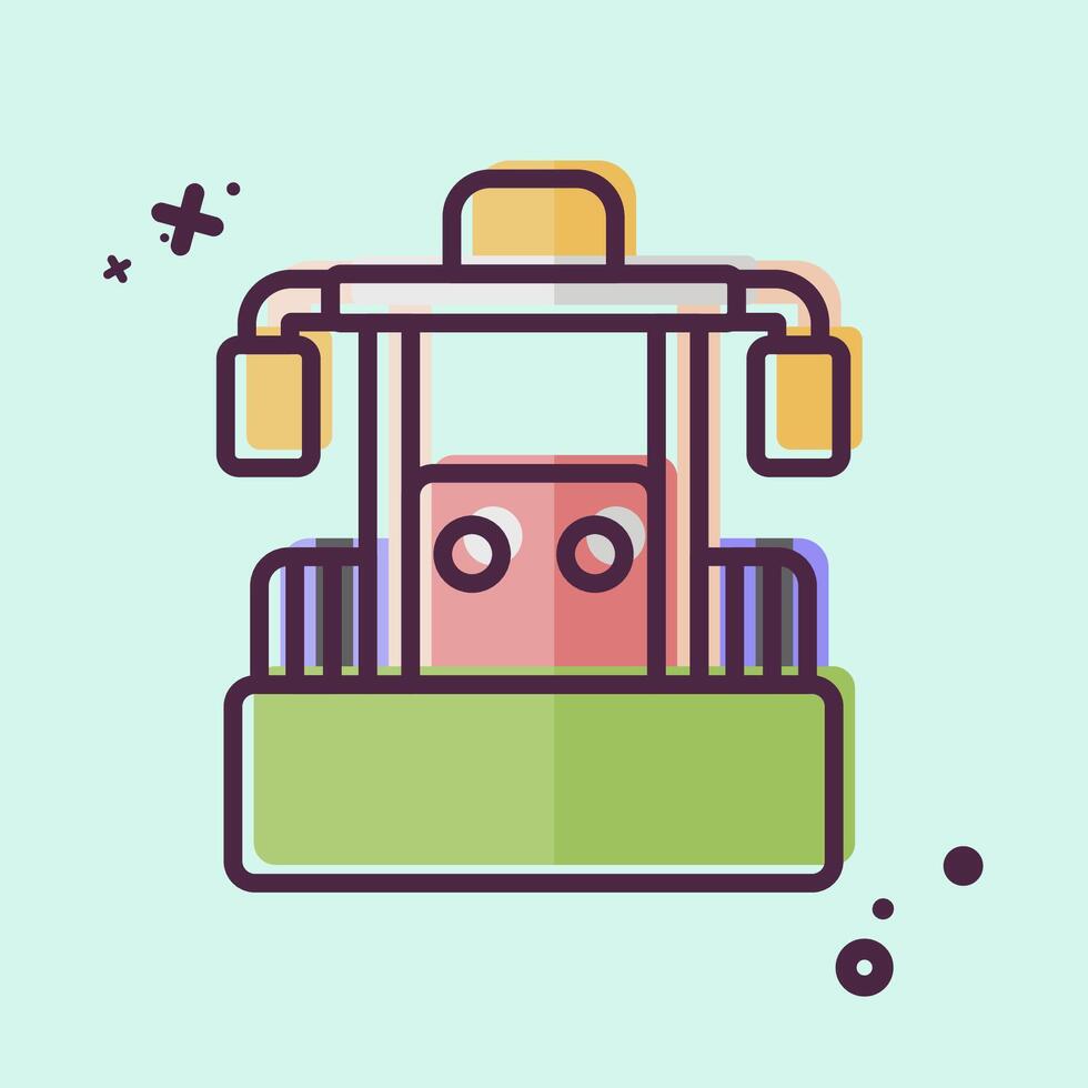Icon Bulldozer. related to Vehicle symbol. MBE style. editable vector