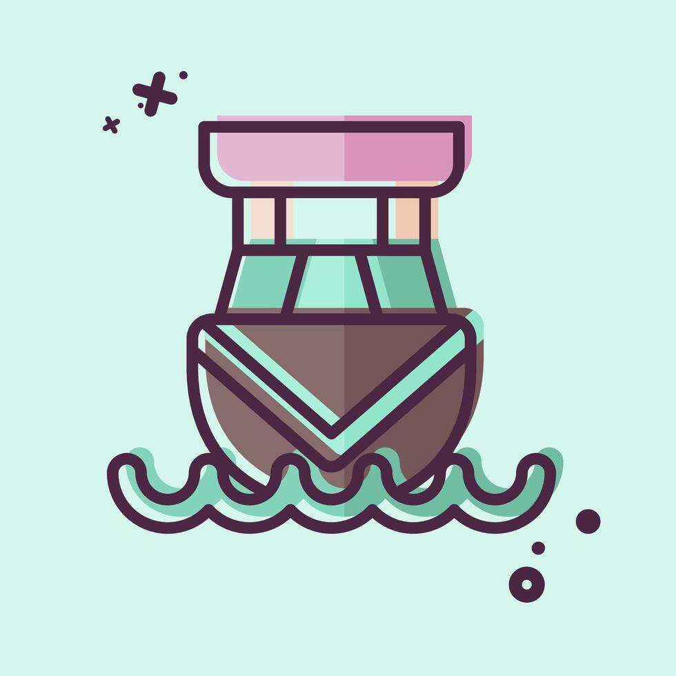 Icon Cabin Cruiser. related to Vehicle symbol. MBE style. editable vector
