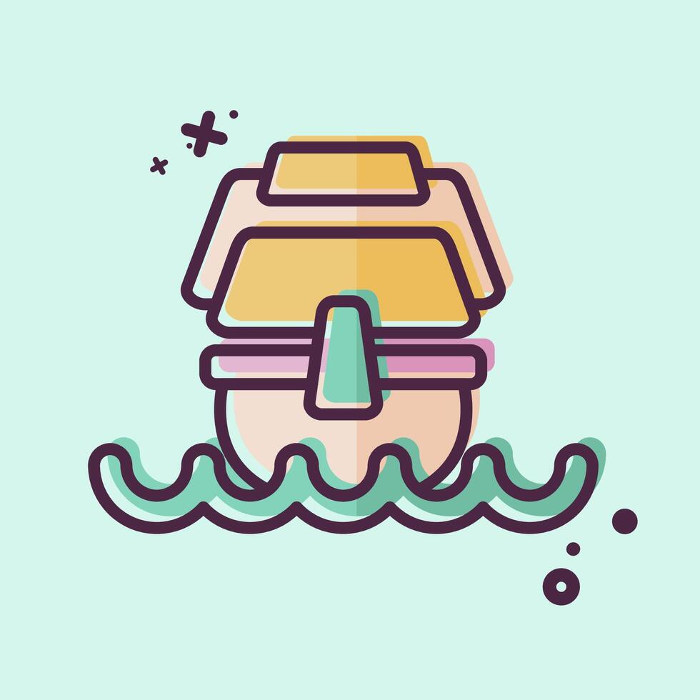 Icon Caravel. related to Vehicle symbol. MBE style. editable vector