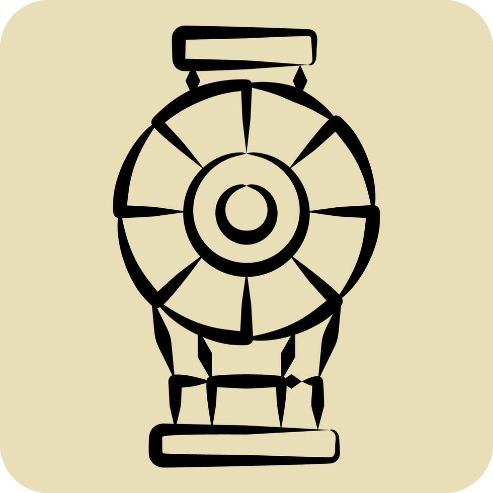 Icon Dirigible. related to Vehicle symbol. hand drawn style. editable vector