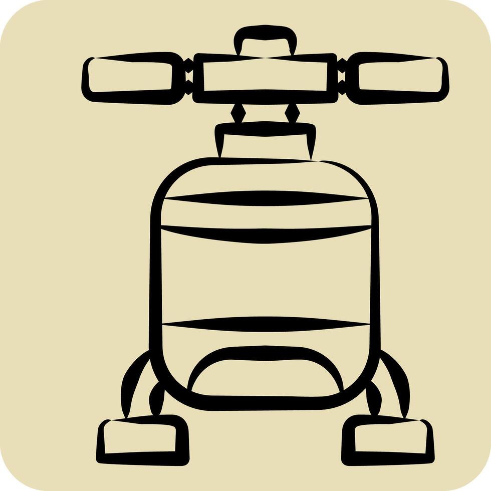 Icon Helicopter. related to Vehicle symbol. hand drawn style. editable vector