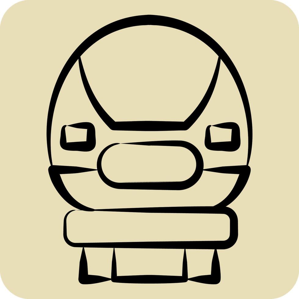 Icon Bullet Train. related to Vehicle symbol. hand drawn style. editable vector