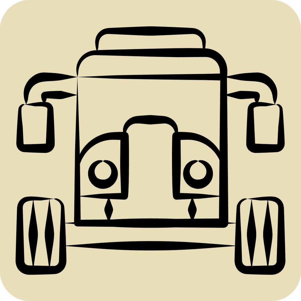 Icon Buggy. related to Vehicle symbol. hand drawn style. editable vector