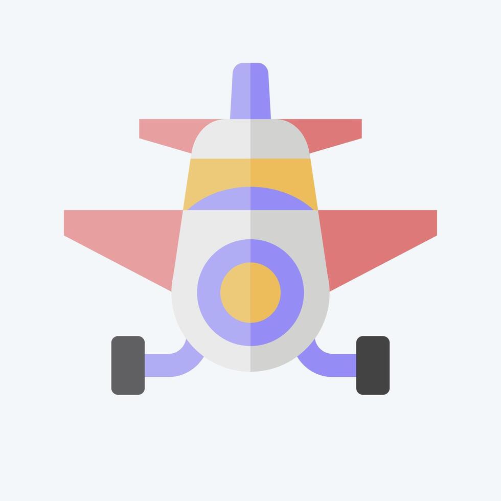 Icon Crop Duster. related to Vehicle symbol. flat style. editable vector