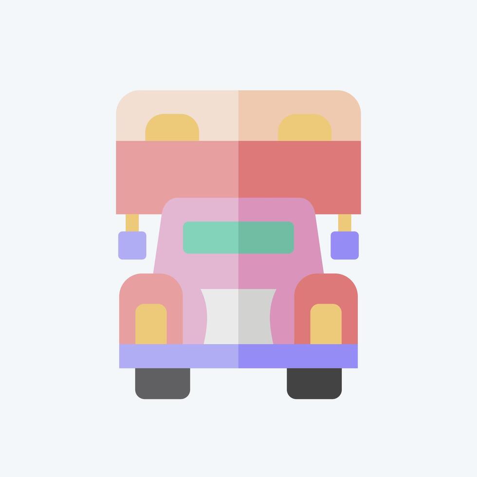 Icon Delivery Truck. related to Vehicle symbol. flat style. editable vector