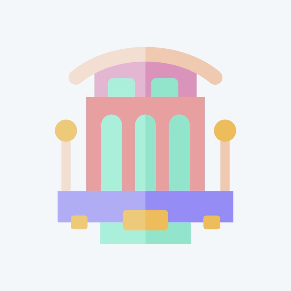 Icon Cable Car. related to Vehicle symbol. flat style. editable vector
