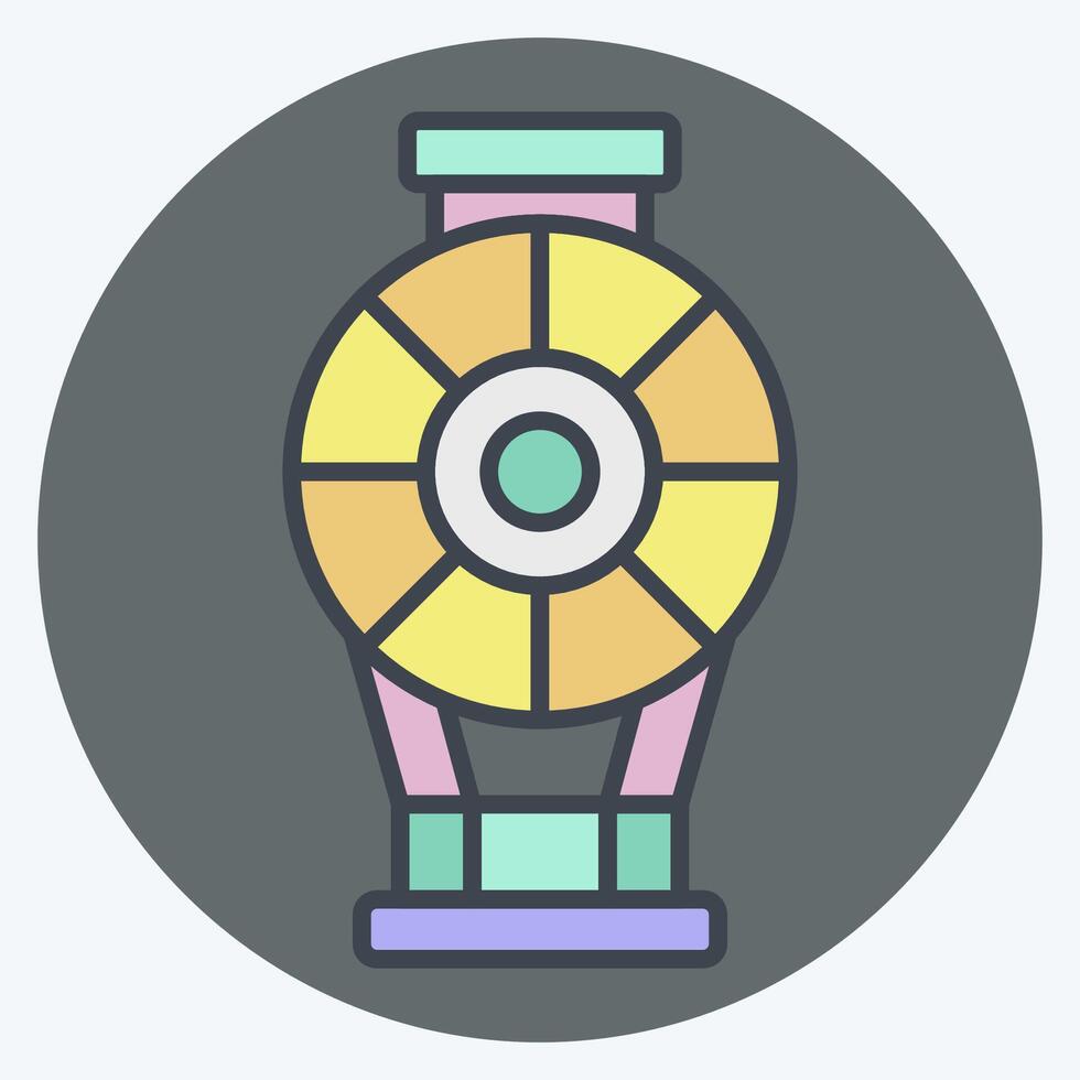 Icon Dirigible. related to Vehicle symbol. color mate style. editable vector