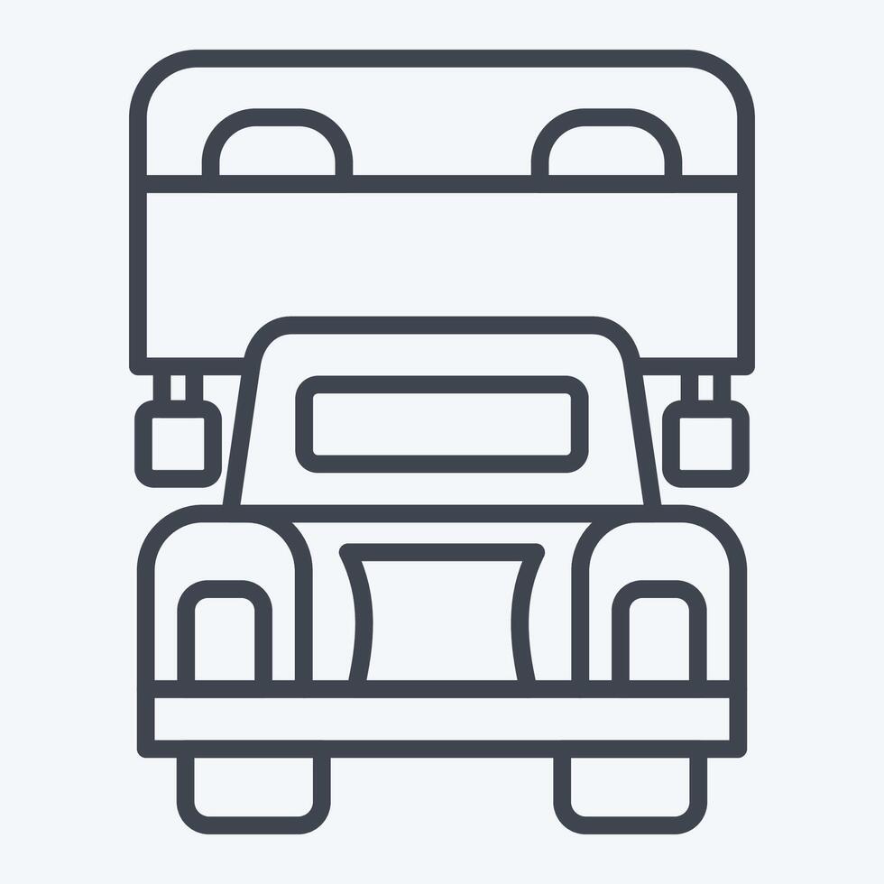 Icon Delivery Truck. related to Vehicle symbol. line style. editable vector