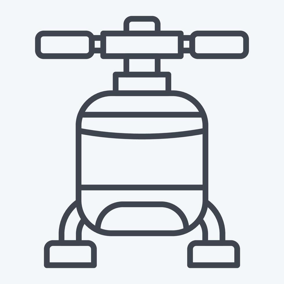 Icon Helicopter. related to Vehicle symbol. line style. editable vector