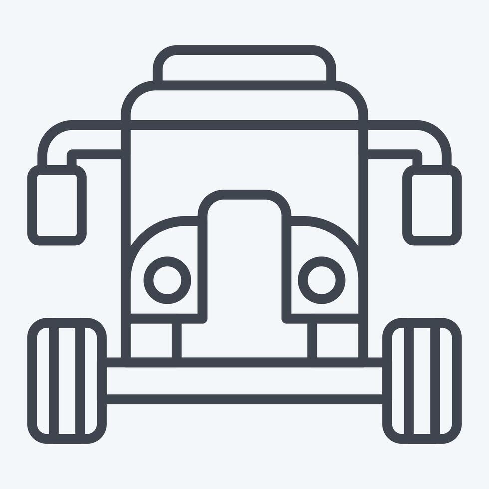 Icon Buggy. related to Vehicle symbol. line style. editable vector