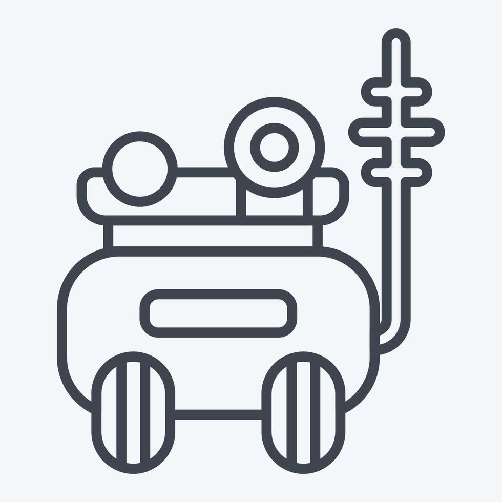 Icon Armored Car. related to Vehicle symbol. line style. editable vector