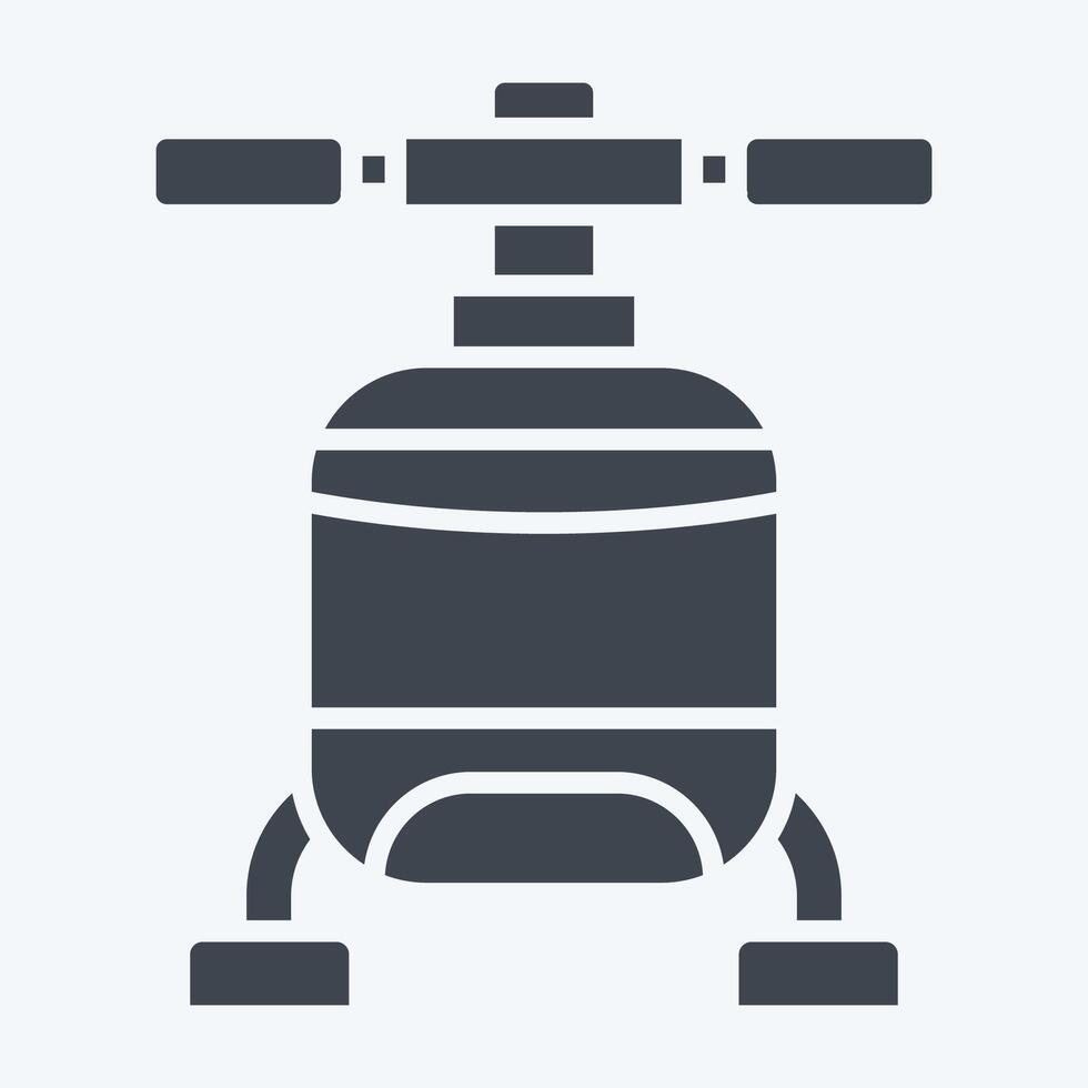 Icon Helicopter. related to Vehicle symbol. glyph style. editable vector