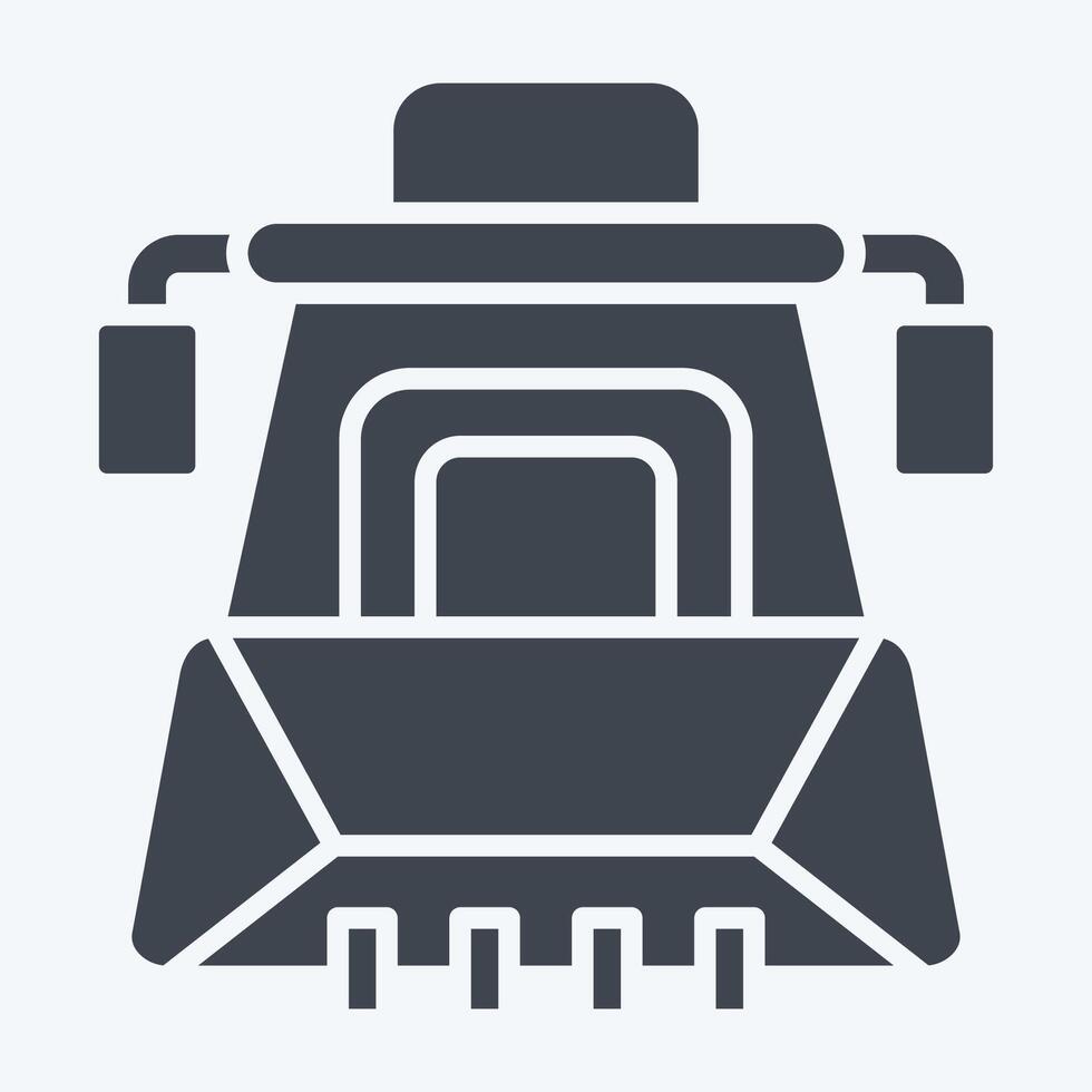 Icon Earth Mover. related to Vehicle symbol. glyph style. editable vector