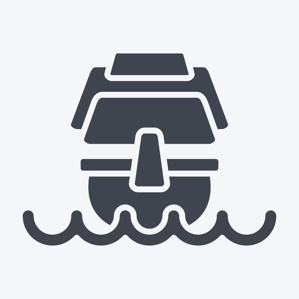 Icon Caravel. related to Vehicle symbol. glyph style. editable vector