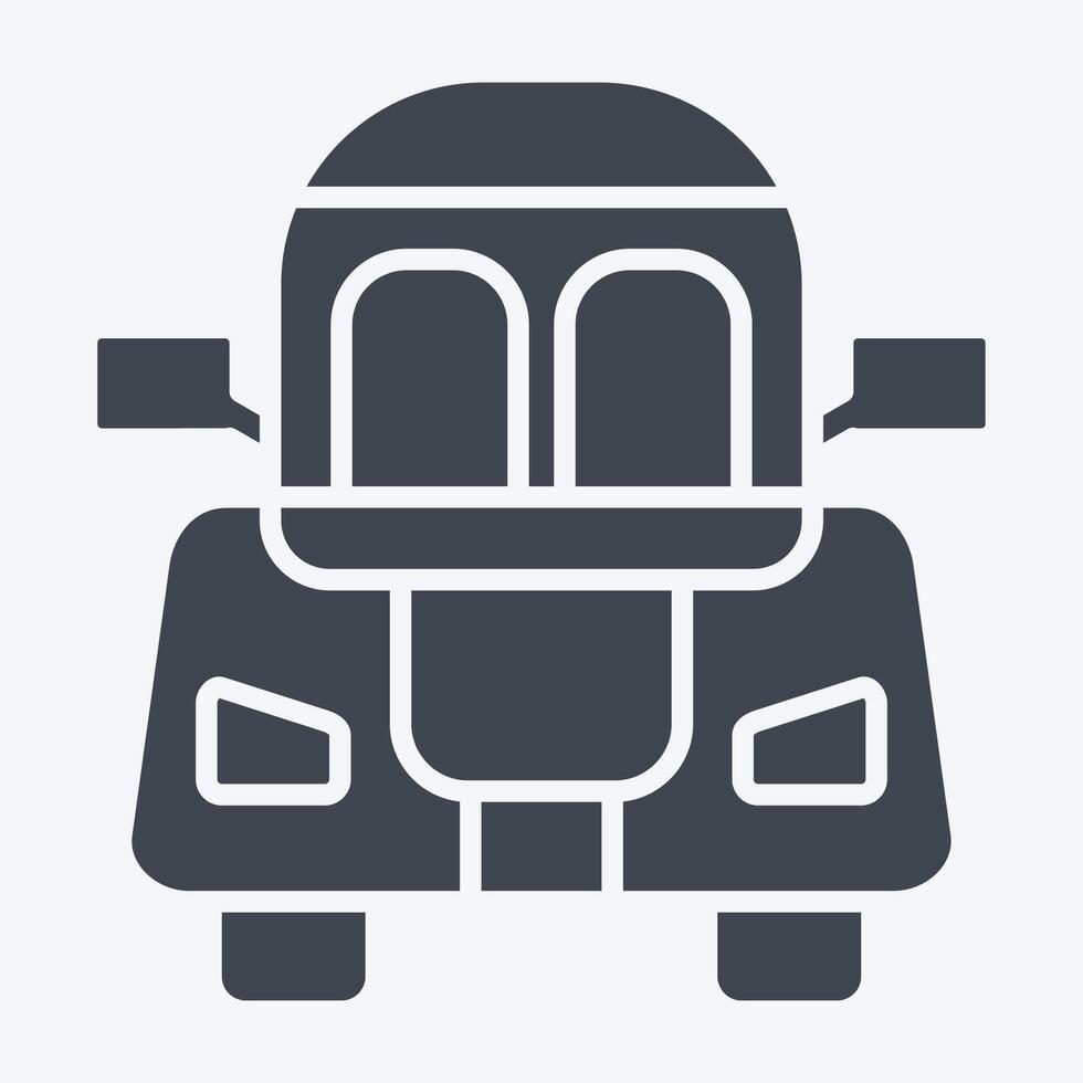 Icon Coupe. related to Vehicle symbol. glyph style. editable vector