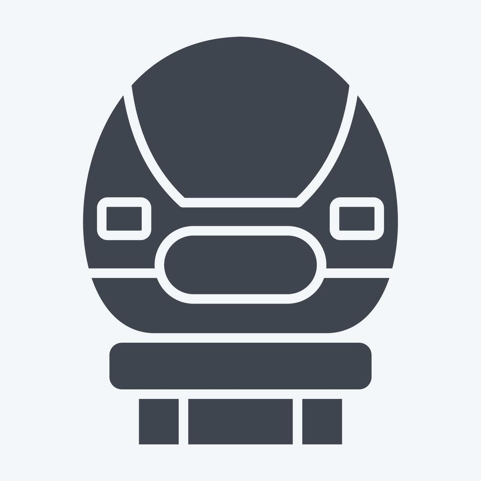 Icon Bullet Train. related to Vehicle symbol. glyph style. editable vector