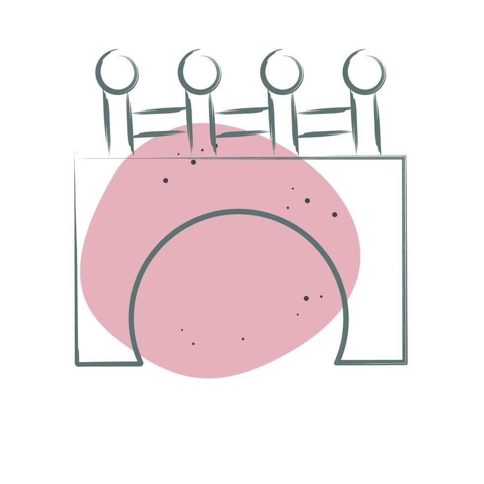 Icon Bridge. related to Civil Engineering symbol. Color Spot Style. design editable vector