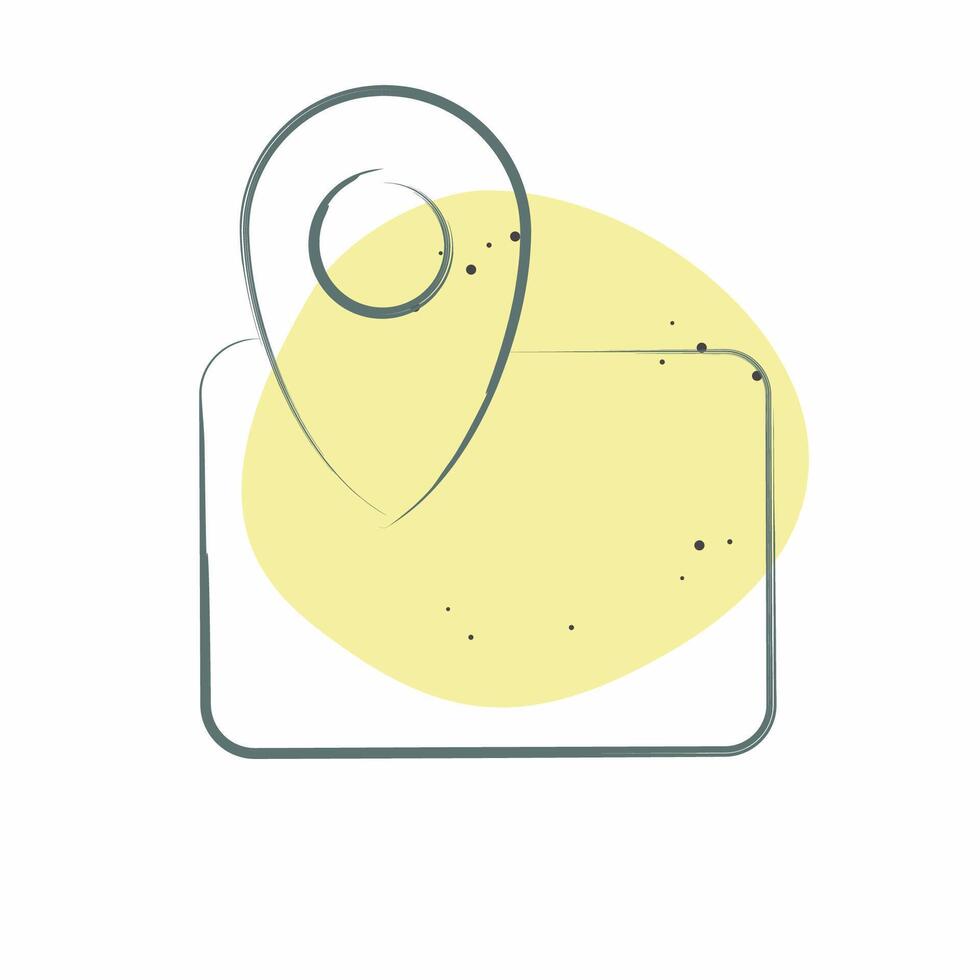 Icon Map. related to Civil Engineering symbol. Color Spot Style. design editable vector