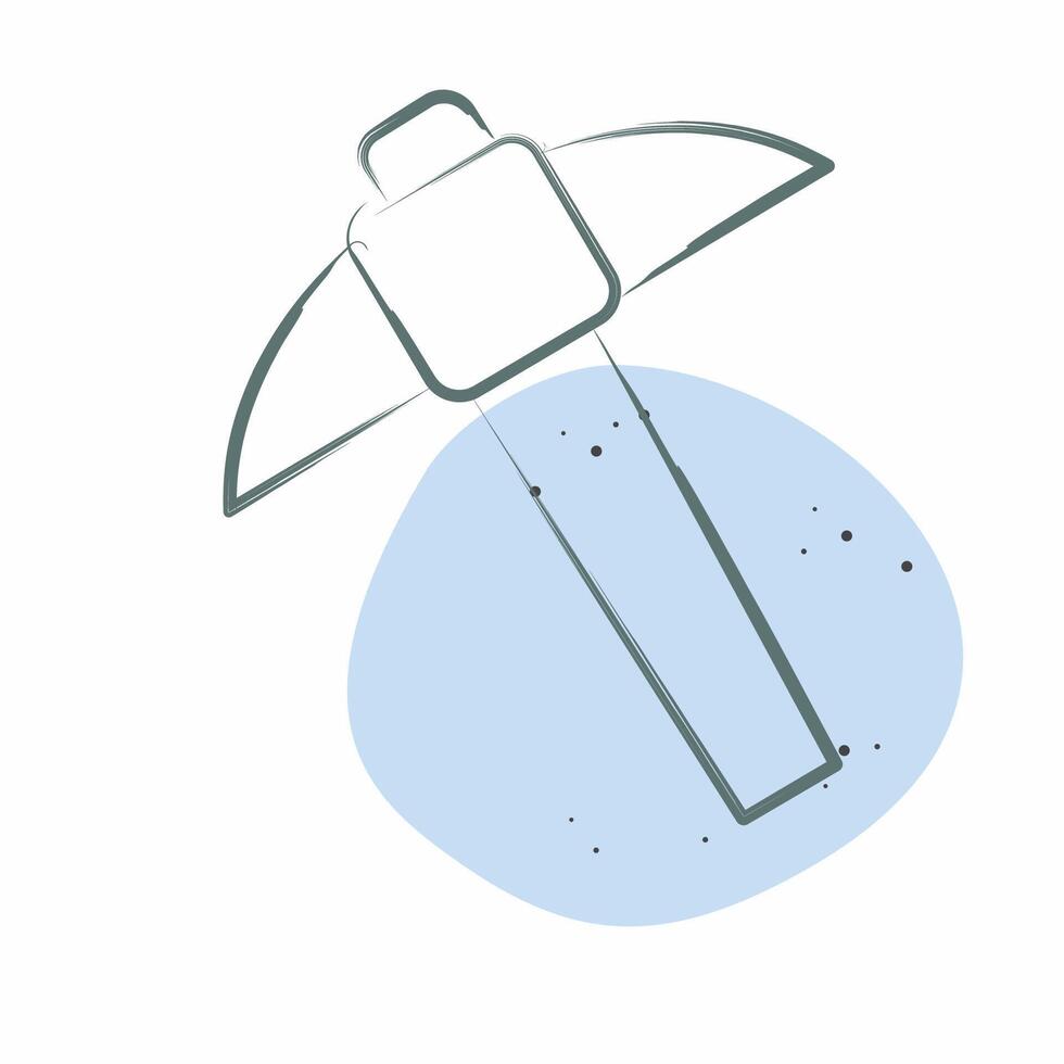 Icon Mining. related to Civil Engineering symbol. Color Spot Style. design editable vector