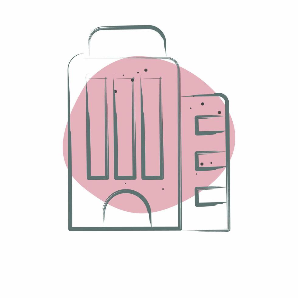 Icon Skyscraper. related to Civil Engineering symbol. Color Spot Style. design editable vector