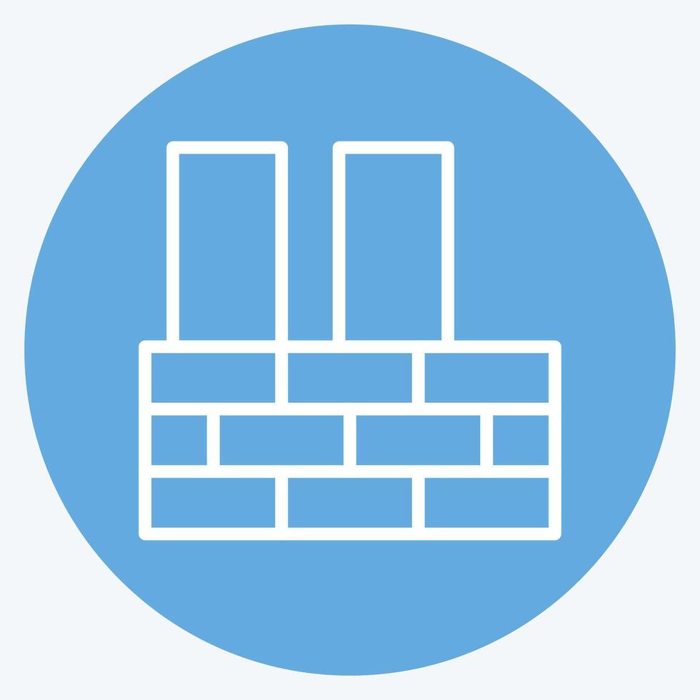 Icon Building Construction. related to Civil Engineering symbol. blue eyes style vector