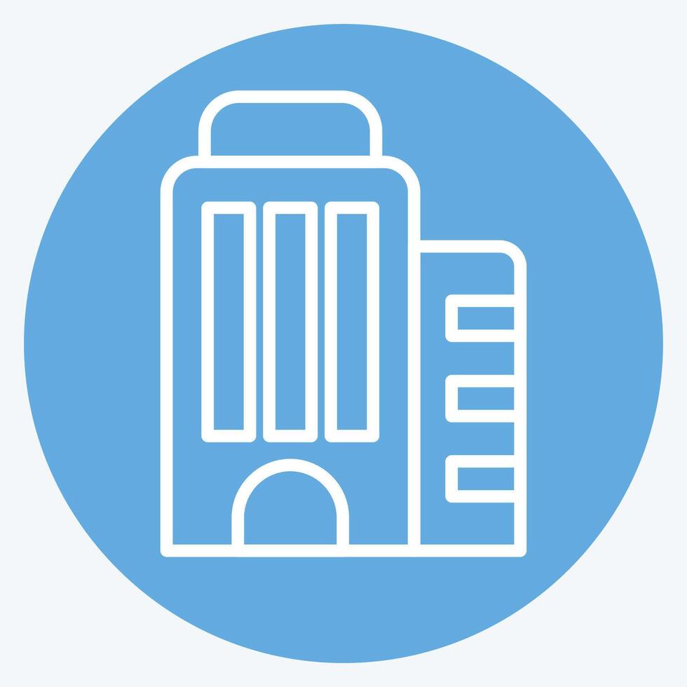 Icon Skyscraper. related to Civil Engineering symbol. blue eyes style. design editable vector