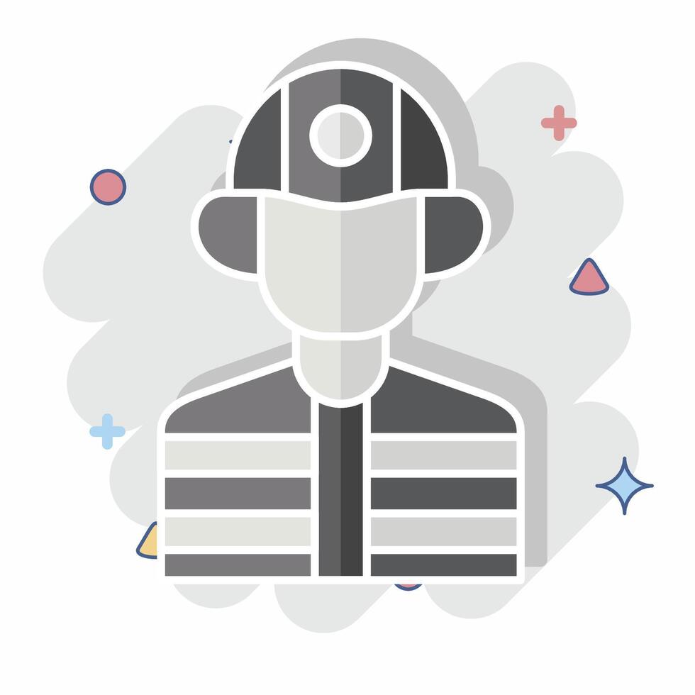 Icon Builder. related to Civil Engineering symbol. comic style. design editable vector