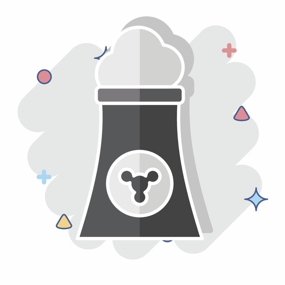 Icon GEO Thermal. related to Civil Engineering symbol. comic style. editable vector
