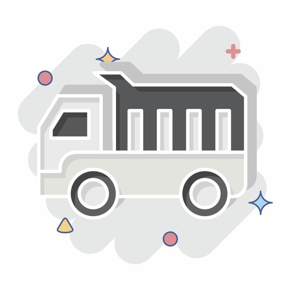 Icon Platform Scale. related to Civil Engineering symbol. comic style. editable vector