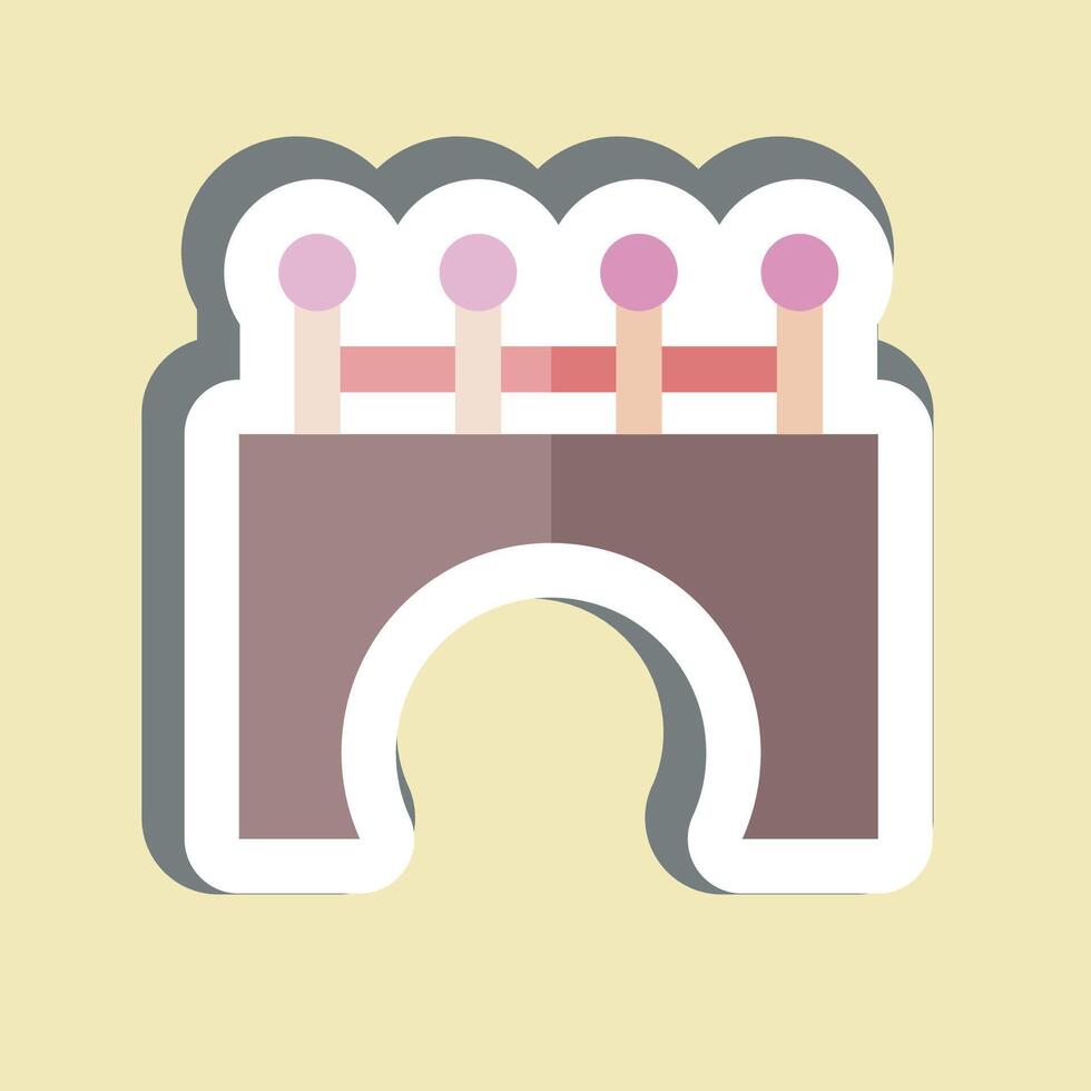 Sticker Bridge. related to Civil Engineering symbol. design editable vector