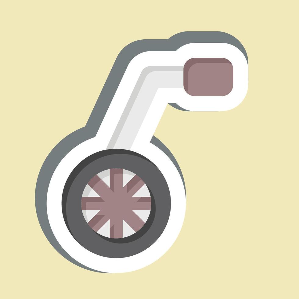 Sticker Measuring Wheel. related to Civil Engineering symbol. editable vector