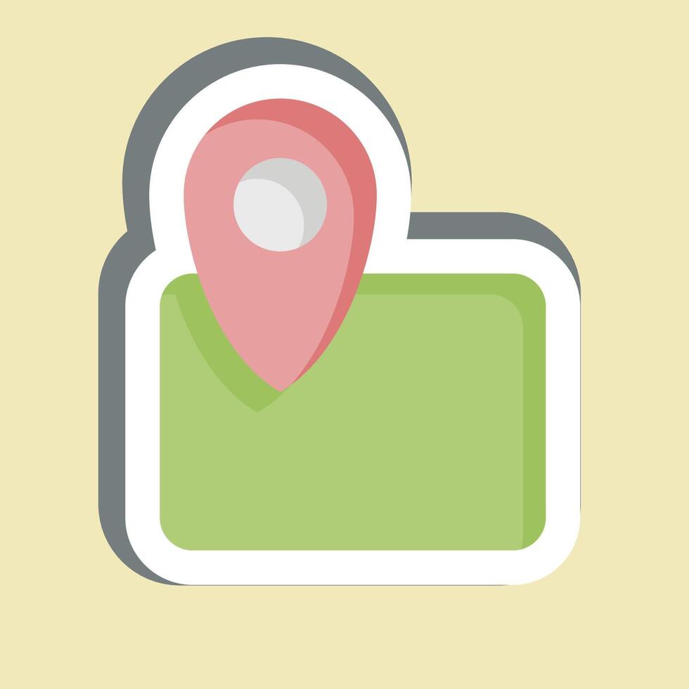Sticker Map. related to Civil Engineering symbol. design editable vector