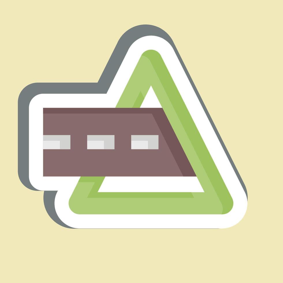 Sticker Road Works. related to Civil Engineering symbol. editable vector