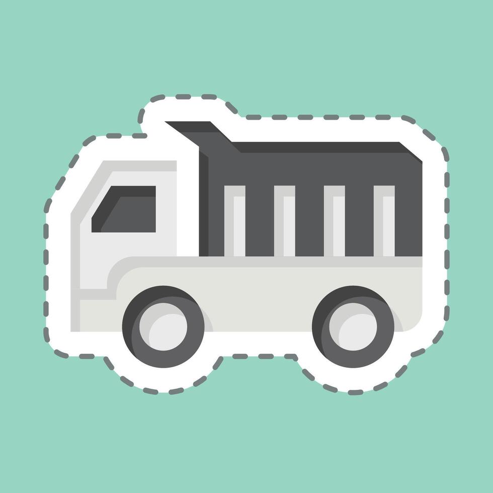 Sticker line cut Platform Scale. related to Civil Engineering symbol. editable vector