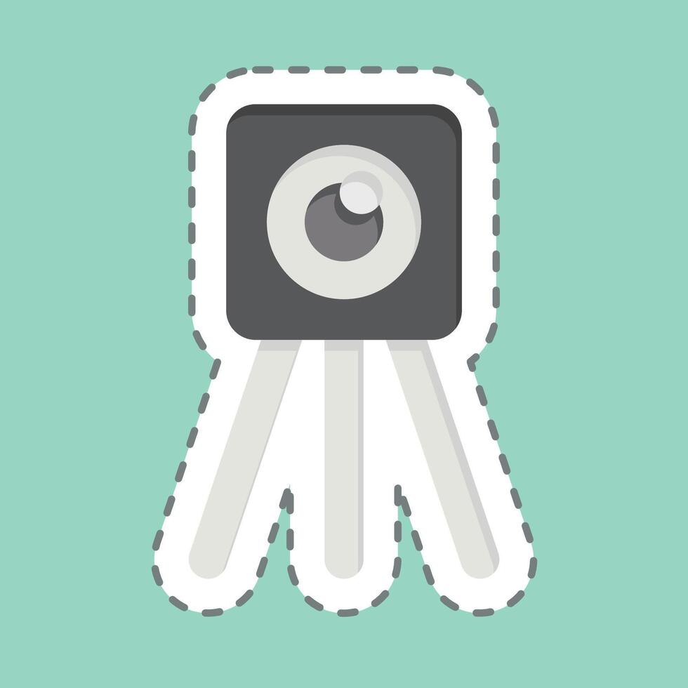 Sticker line cut Survey Eng. related to Civil Engineering symbol. design editable vector